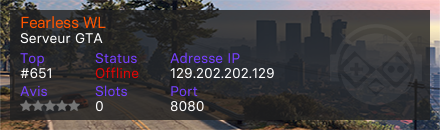 Fearless WL - Serveur GTA