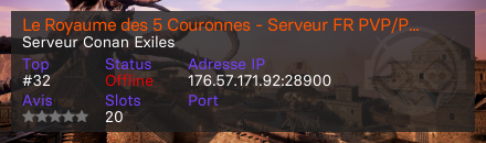 Le Royaume des 5 Couronnes - Serveur FR PVP/PVE