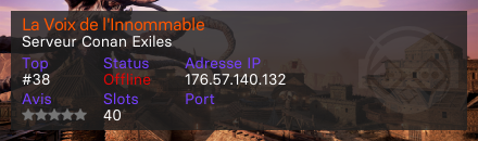 La Voix de l'Innommable - Serveur Conan Exiles