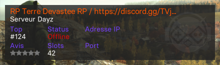 RP Terre Devastee RP / https://discord.gg/TVj5SC7Yng