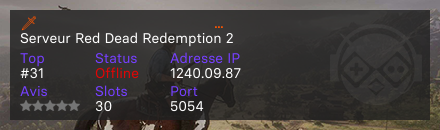 🗡 𝔊𝔲𝔫𝔰  𝔚𝔥𝔦𝔰𝔨𝔢𝔶 1870 🥃 - Serveur Red Dead Redemption 2