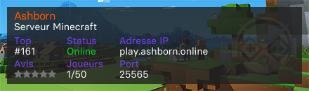 Ashborn - Serveur Minecraft