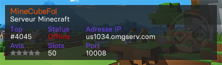 MineCubeFol - Serveur Minecraft