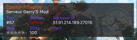 Epsilon Rôleplay  - Serveur Garry's mod