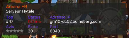 Arcana FR - Serveur Hytale