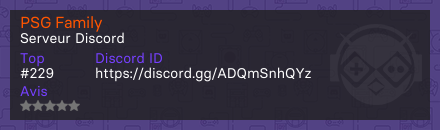 PSG Family - Serveur Discord