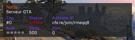 Nativ - Serveur GTA