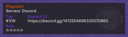 Playcorn  - Serveur Discord