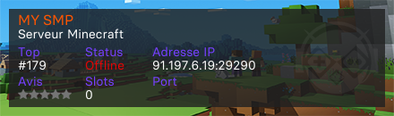 MY SMP - Serveur Minecraft