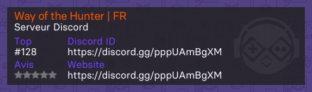 Way of the Hunter | FR - Serveur Discord