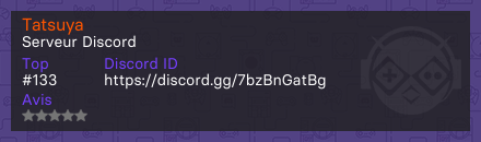 Tatsuya  - Serveur Discord
