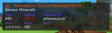 ⚔️ AthenaSurv | Survie Médiévale FR | Métiers · Grades · 100% Farm2Win