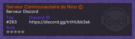 Serveur Communautaire de Nino ©