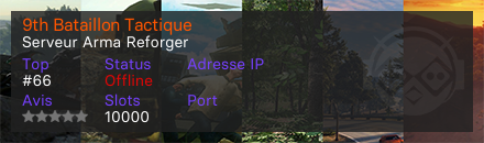 9th Bataillon Tactique - Serveur Arma Reforger