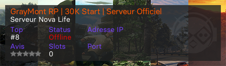 GrayMont RP | 30K Start | Serveur Officiel