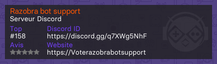 Razobra bot support - Serveur Discord