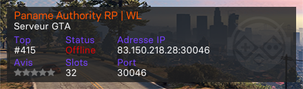 Paname Authority RP | WL