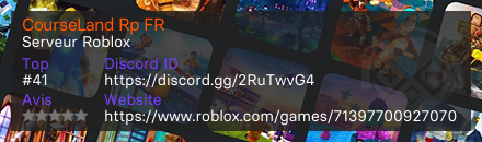 CourseLand Rp FR - Serveur Roblox