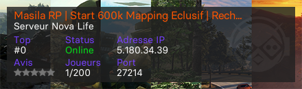 Masila RP | Start 600k Mapping Eclusif | Recherche Staff