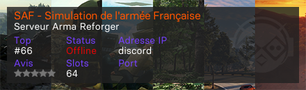 SAF - Simulation de l'armée Française - Serveur Arma Reforger