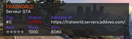 FRATWORLD - Serveur GTA