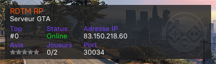 RDTM RP - Serveur GTA