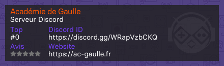 Académie de Gaulle  - Serveur Discord
