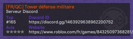[FR/QC] Tower défense militaire