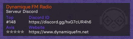 Dynamique FM Radio - Serveur Discord