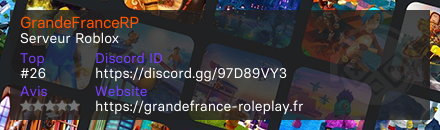 GrandeFranceRP - Serveur Roblox