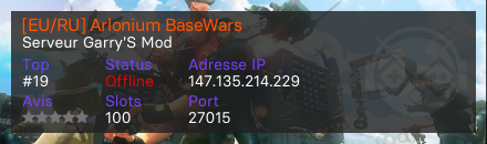 [EU/RU] Arlonium BaseWars