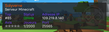 Solyverne - Serveur Minecraft