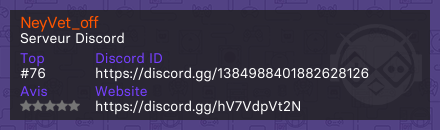 NeyVet_off - Serveur Discord