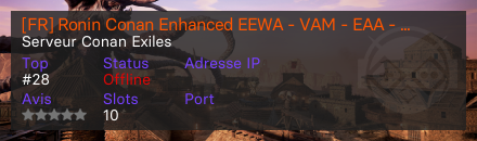 [FR] Ronin Conan Enhanced EEWA - VAM - EAA - Level 600 - JCE XP 3
