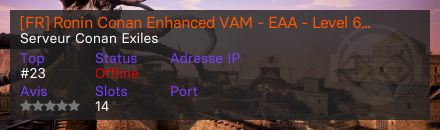 [FR] Ronin Conan Enhanced VAM - EAA - Level 600 - JCE XP 3