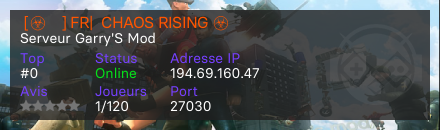  [☣️] FR|  CHAOS RISING ☣️ - Serveur Garry's mod