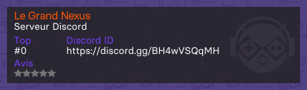 Le Grand Nexus - Serveur Discord