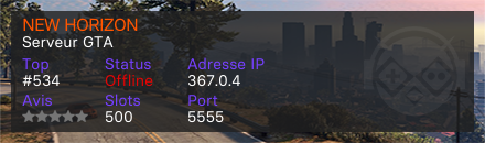 NEW HORIZON  - Serveur GTA