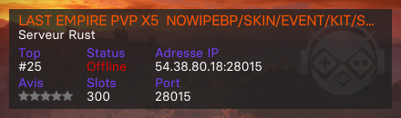 LAST EMPIRE PVP X5  NOWIPEBP/SKIN/EVENT/KIT/SHOP – Rust