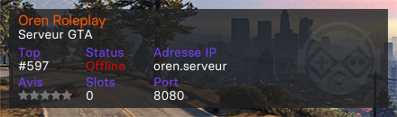 Oren Roleplay - Serveur GTA