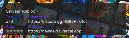 © 𝓝𝓮𝔀  𝓝𝓮𝓿𝓻𝓪  𝓦𝓸𝓻𝓵𝓭 | ERLC - Serveur Roblox