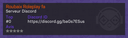 Roubaix Roleplay fa  - Serveur Discord