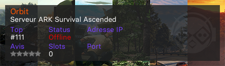 Orbit - Serveur ARK Survival Ascended