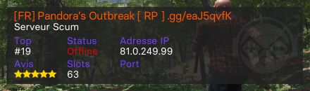 [FR] Pandora’s Outbreak [ RP ] .gg/eaJ5qvfK