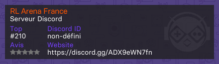 RL Arena France - Serveur Discord