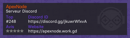 ApexNode - Serveur Discord