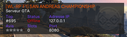 [WL-RP F1] SAN ANDREAS CHAMPIONSHIP