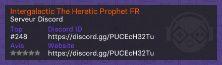 Intergalactic The Heretic Prophet FR