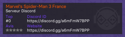Marvel's Spider-Man 3 France - Serveur Discord