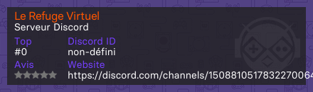 Le Refuge Virtuel - Serveur Discord